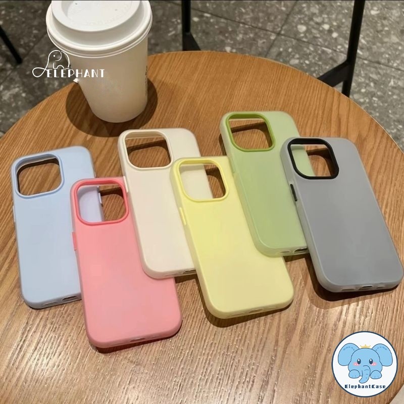 เคสกรอบรูปเรียบง่ายสีลูกกวาด เข้ากันได้กับ IPhone 17 air 11 16 13 15 14 12 Pro Max 8 16 15 7 Plus XR X XS เคสไอโฟน 15 ราคา ถูกที่สุด ดีลบีเคเค แกลเลอรีภาพที่ 8