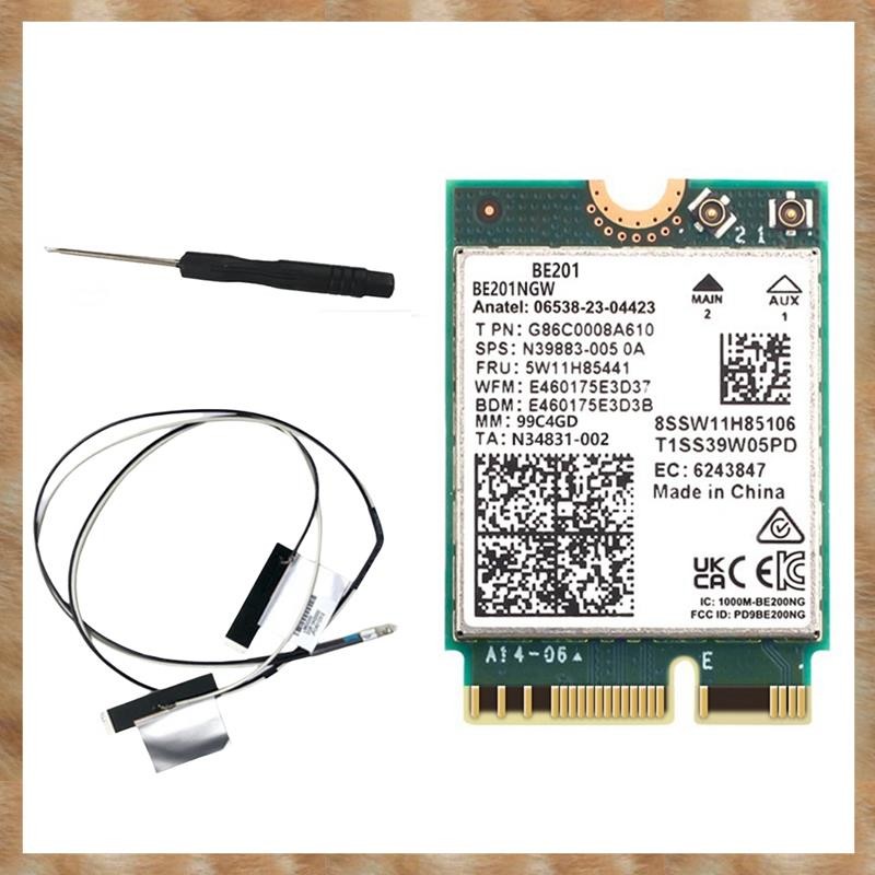 [KYG] BE201 WIFI7 การ์ด 8774Mbps Tri-Band BT5.4 WiFI 7 โมดูลการ์ด WIFI ไร้สาย M.2 Cnvio3 สําหรับ Win