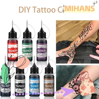 MIH หมึกสักชั่วคราว 10ml, อุปกรณ์ศิลปะบนผิว DIY, โทนเนอร์เงางามเพื่องานศิลปะและความงาม