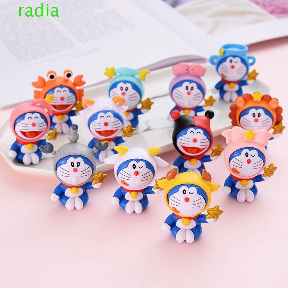 RADIANTZAP Doraemon Action Figure เด็กของขวัญเครื่องประดับ Kawaii น่ารักตัวเลขของเล่นเด็กของเล่นอะนิเมะตัวเลข