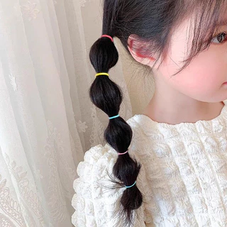 ยางรัดผม 500 ชิ้น/ใหญ่ 1,000 ชิ้น/เล็ก ยางรัดผมยืดหยุ่นสูง สีโดปามีนน่ารัก ไม่ขาดง่าย