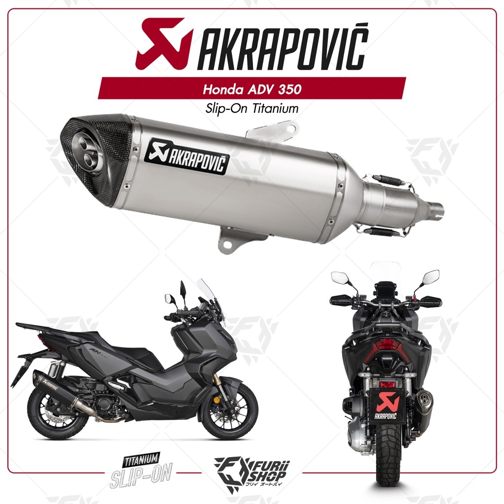 ท่อ Akrapovic Slip-on Titanium (2รู) For Honda ADV 350 FuriiShop