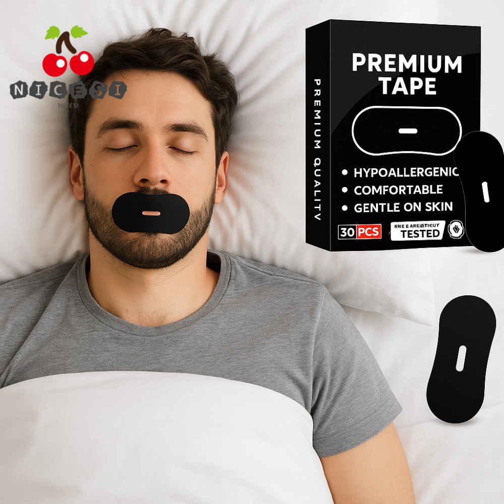 NICESI 30/60 ชิ้นปาก Orthosis เทป, ลดปากแห้ง Breathable วัสดุหยุด Snoring Patch, Hypoallergenic ปรับปรุง Sleeping Mouth เทปสําหรับ Sleeping หยุดปากหายใจ