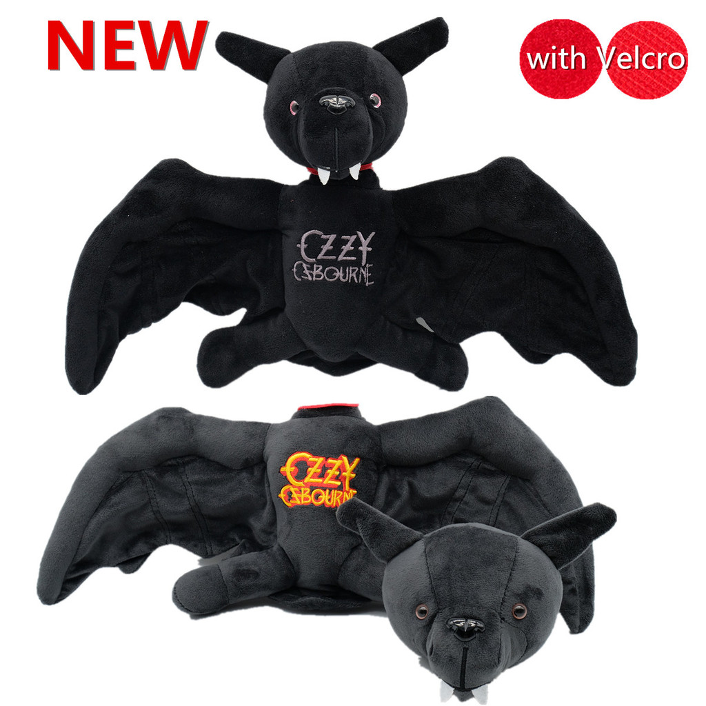 ใหม่ Ozzy Osbourne ค้างคาว Plush ของเล่น, Ozzy Plush Bat ตุ๊กตา Velcro รูปโยนหมอนตุ๊กตาตุ๊กตานุ่ม Bl