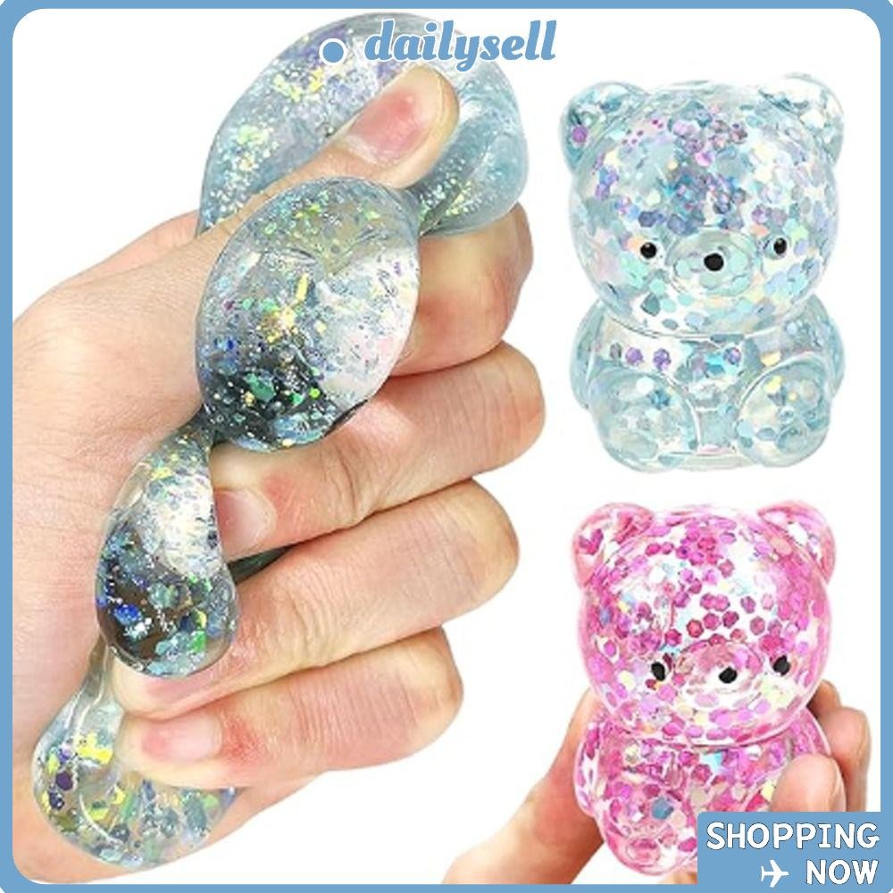 DAILY Bear Squishy Fidget ของเล่น, ตลก Gummy Bear Sugar Stress Ball Sensory ของเล่น,นุ่มน่ารัก Squis