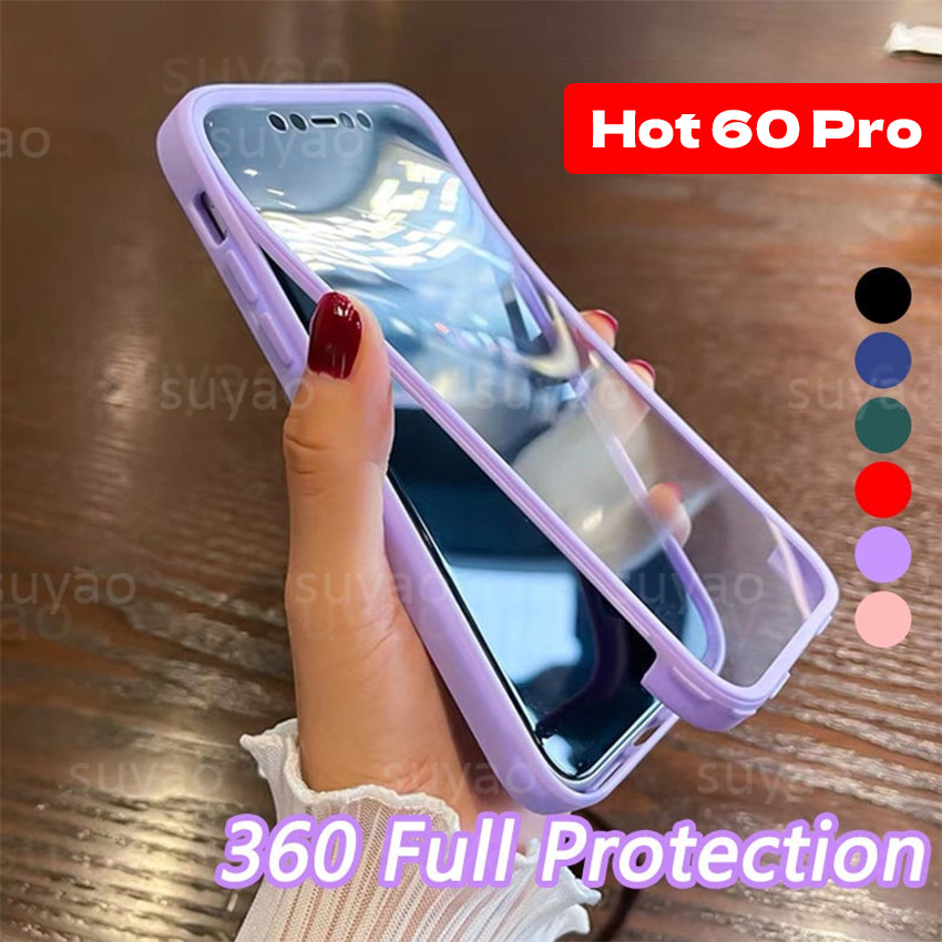 สําหรับ infinix Hot 60 Pro Plus 2025 เคสโทรศัพท์ปลอก Hot60Pro Hot60Pro + Hot60 60i Full Body 2 In 1 สองด้าน Protector 360 รวมทุกอย่างกันกระแทกซิลิโคนอ่อนนุ่มปกหลัง