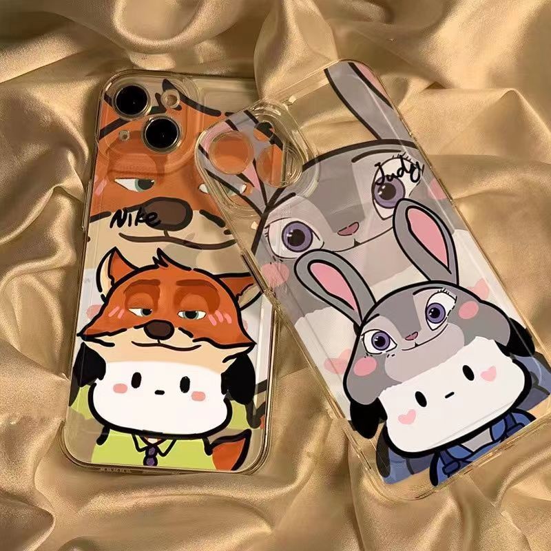 การ์ตูนการ์ตูน Judy Nick Space Case เหมาะสําหรับ iPhone 16 Pro Max/15/14 Pro Max/13 Pro Max/12 Pro M