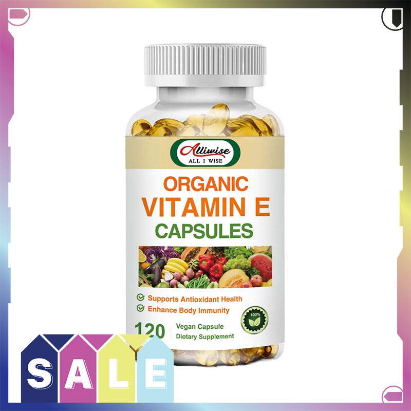 Alliwise Natural Vitamin E Capsule สนับสนุนสุขภาพการสืบพันธุ์ของสตรี ช่วยให้ผิวมีสารต้านอนุมูลอิสระและต่อต้านวัย