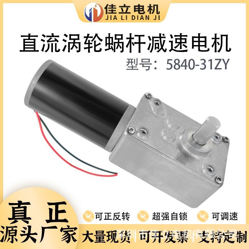 5840-31ZY DC Turbo Snail Gear Motor แรงบิดขนาดใหญ่ 12v24v Miniature Speed Regulating มอเตอร์ความเร็ว