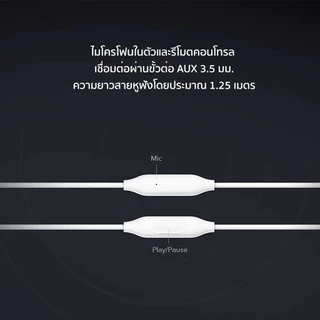 Xiaomi Mi In-Ear Headphones Basic / Type-C Earphones หูฟัง | ไมโครโฟนในตัว | ประกันศูนย์ไทย 6 เดือน