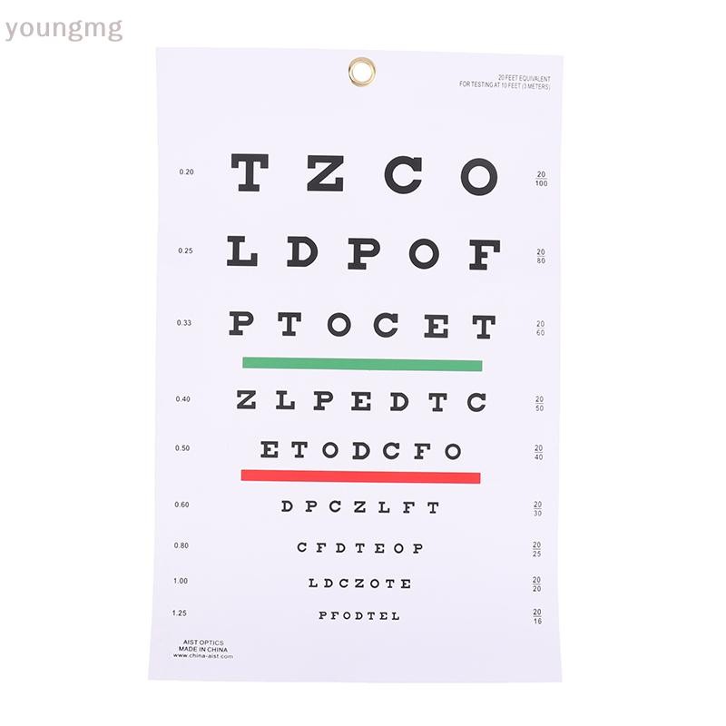 [YG] พรีเมี่ยม Slenlen Eye Chart แผนภูมิผนังพลาสติกกันน้ํา Snellen Charts สําหรับการสอบทดสอบดวงตา TH