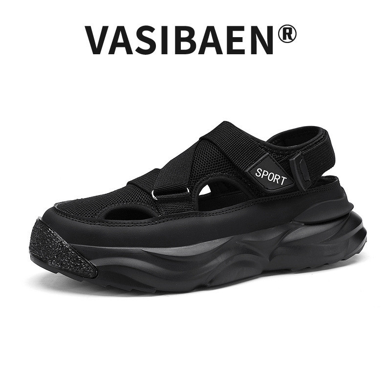 Vasbaen Crocs รองเท้ากีฬาที่สะดวกสบายสําหรับฤดูใบไม้ผลิและฤดูร้อนใหม่ของผู้ชาย