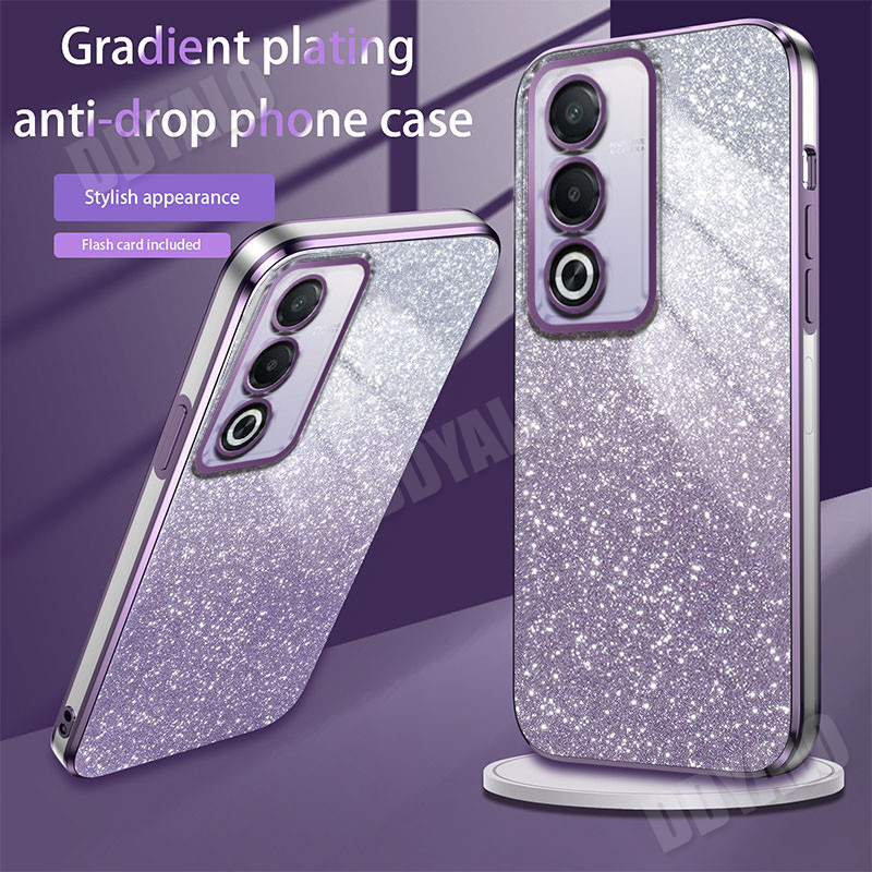 เคสโทรศัพท์สําหรับ OPPO A3 Pro 5G แฟลชใหม่ Soft Case Glitter กระดาษ Electroplated TPU ปกหลังปลอกสําหรับ OPPOA3PRO Global Version