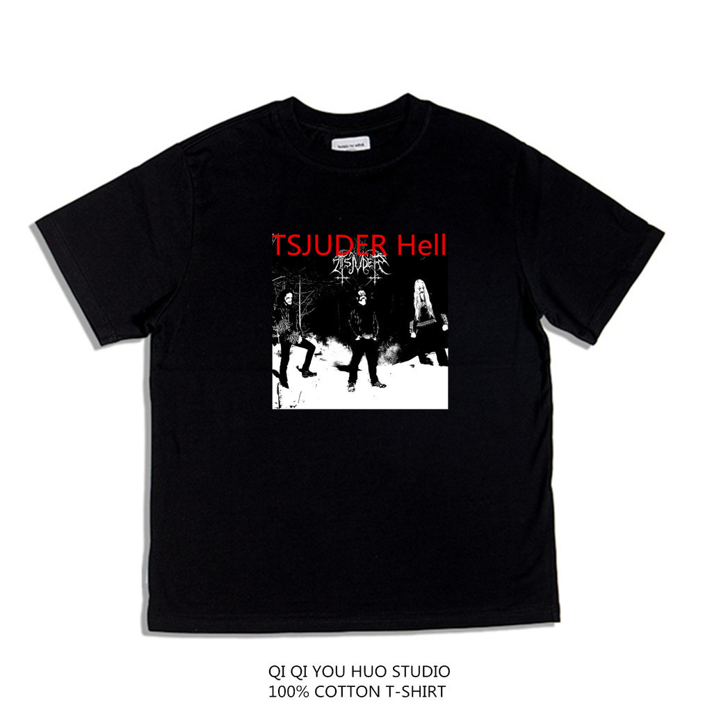 [พร้อมส่ง]Norwegian Black Metal Rock Tsjuder HEL ปกอัลบั้มกา เสื้อกีฬา ชุดปกติ หลวม S-5XL รัดรูป y2k