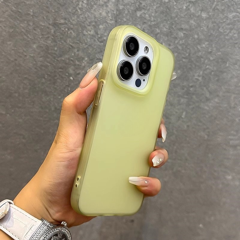 Translucent/matte/skin Feel/tpu soft case/pinkเข้ากันได้กับ iPhone 15 14 Pro Max 15plus iPhone 7 8 7plus 8plus X XR XS Max case