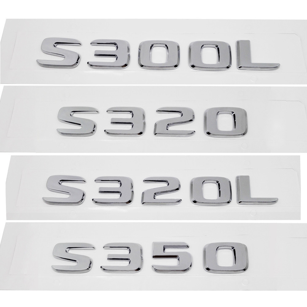พลาสติก ABS S300L S320 S320L S350 Trunk ด้านหลังป้ายโลโก้สติกเกอร์สัญลักษณ์สําหรับ Mercedes Benz S C