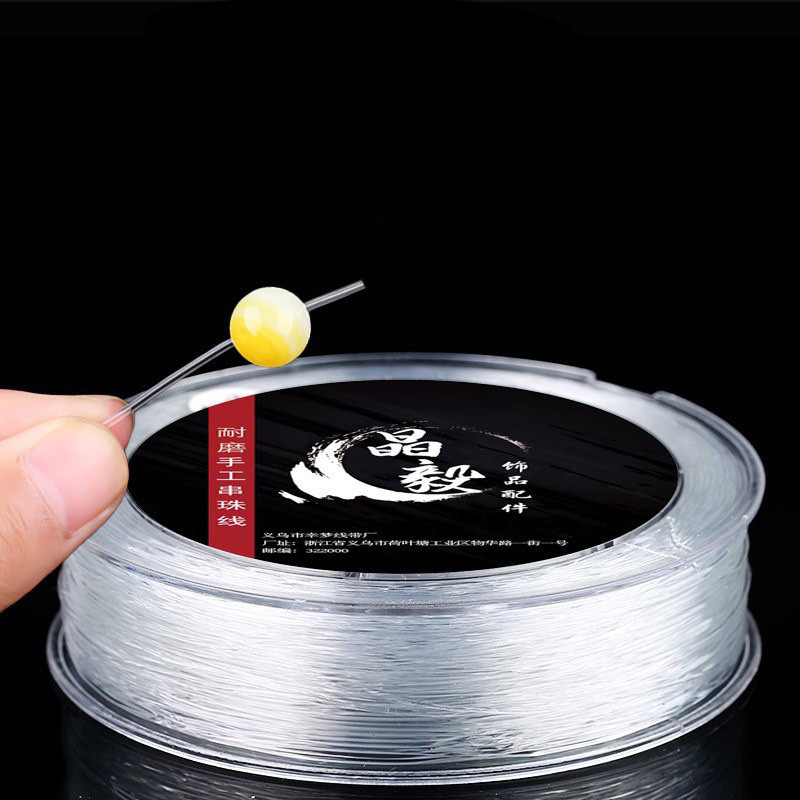 1 ม้วนคริสตัลสาย 0.5 มม./0.6 มม./0.8 มม./1.0 มม./1.2 มม.โปร่งใสยืดยืดหยุ่นประดับด้วยลูกปัดสายไฟด้าย DIY Handmade สร้อยข้อมืออุปกรณ์เสริม