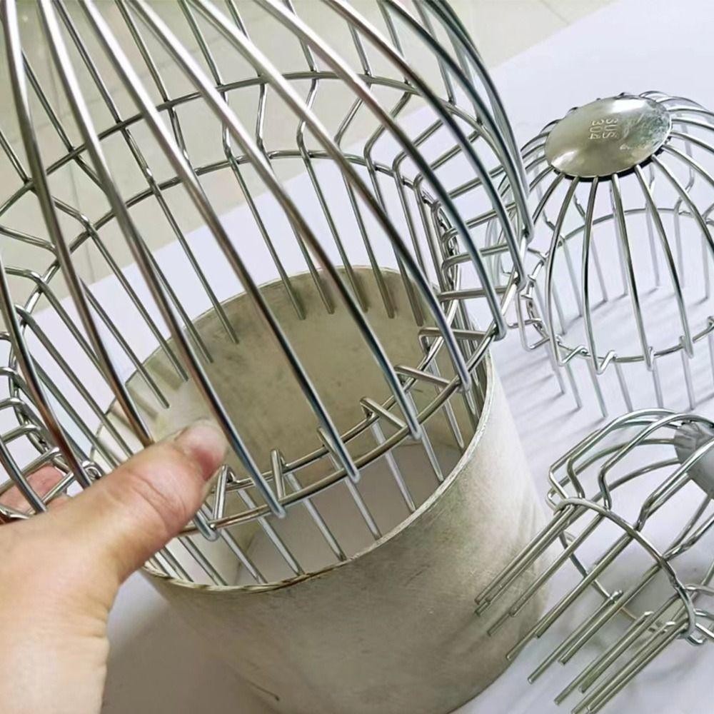 SWEETSASHA ฝาครอบระบายน้ําระเบียง, ท่อระบายน้ําหลังคาป้องกันการปิดกั้นขนาดใหญ่, ทนทานรอบสแตนเลสท่อฝนหมวกระบายน้ําประปา - รูปที่ 4