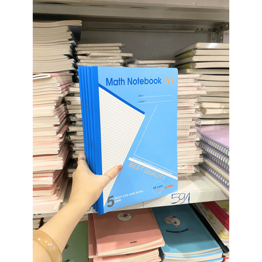 [LOT] KLONG A4 สมุดโน้ตลายตารางหมากรุก 5x5 มม. น้ําหนัก 70gsm 120-200 หน้า สําหรับเตรียมสอบสําหรับออ