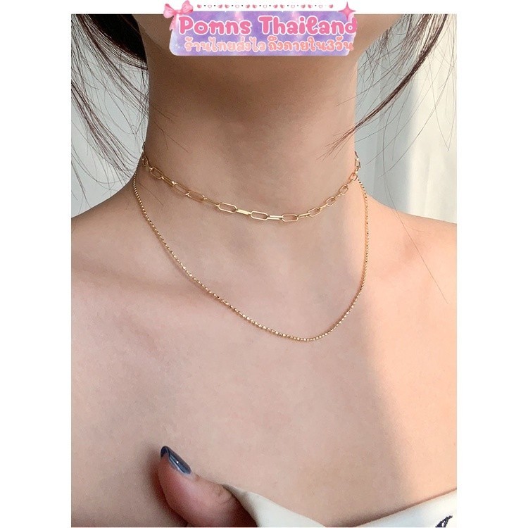 พร้อมส่งจากไทย สร้อยคอโซ่แฟชั่น สไตล์วินเทจ N170