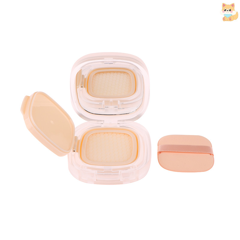 [VI] 15g กล่องเบาะลมเปล่าแบบพกพาพร้อมพัฟคอนเทนเนอร์เครื่องสําอางเคสแต่งหน้าพร้อมกระจกฟองน้ําสําหรับรองพื้นบีบีครีม TH