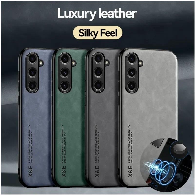 SAMSUNG สําหรับsamsung Galaxy S24 S23 FE S23 Ultraป้องกันสําหรับGalaxy S22 S21 S20 Plus S10 S9 S8 ผู้ถือแม่เหล็กโทรศัพท์Coque
