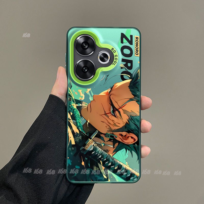 เคส POCO F6 เคส POCO F6 Pro เคสกันกระแทก ลูฟี่ โซโร วันพีช อะนิเมะ เคลือบด้าน เคสโทรศัพท์แข็ง
