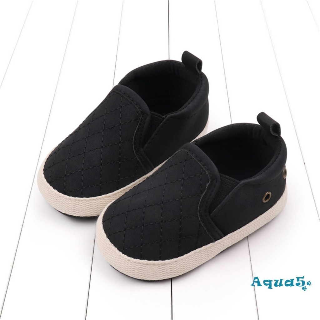 Aqq-baby First Walking รองเท้าแฟชั่น Quilted Crib รองเท้านุ่ม Slip-on รองเท้าผ้าใบสําหรับเด็กทารกชายหญิง ราคา ถูกที่สุด ดีลบีเคเค แกลเลอรีภาพที่ 4