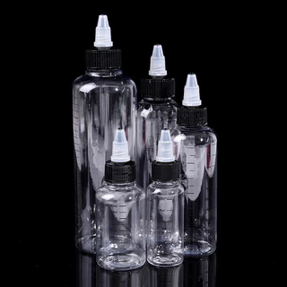 Newwellknownepic 30ml-250ml พลาสติก PET Liquid ความจุขวดหยดหมึกสีภาชนะ TH