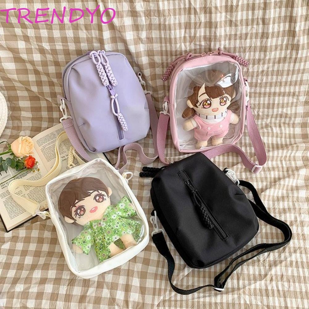 Trendyo Kawaii Itabag,สีทึบCrossbodyกระเป๋าใส,สบายๆกระเป๋าซิปกระเป๋าสตางค์สินค้าขนาดเล็กกระเป๋าสะพายกระเป๋าเดินทาง