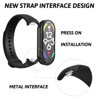 สายรัดยางนุ่มสําหรับ Mi Band 10/9/8 NFC กันน้ํา ซิลิโคน สําหรับ Xiaomi Smartwatch สายรัดข้อมือกีฬา