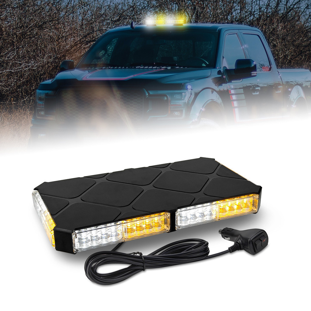 รถ 48 Led แถวสั้นไฟเตือนหลังคา Strobe แม่เหล็กกระพริบ 12 V-24 V