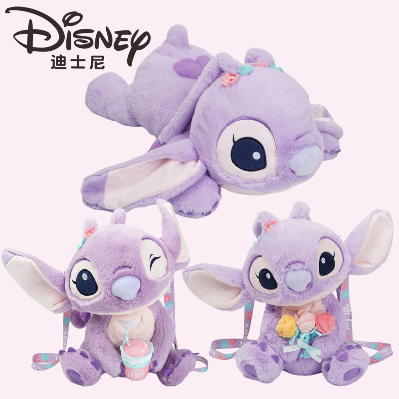 ตุ๊กตาตุ๊กตาดิสนีย์ของแท้ Star Baby Stitch Angel Doll Ragdoll หมอนสำหรับนอนสำหรับสาวๆ