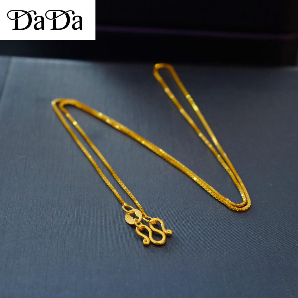 สร้อยคอผู้ชายอิตาลี 18k สร้อยคอผู้หญิงความยาว 45 ซม. ทนทานและไม่ลอก เหมาะสําหรับสวมใส่ในชีวิตประจําว