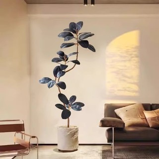 Artificial Black King Rubber Tree - Pokok Getah Tiruan, Large Fake Plant for Office & Home Decor
