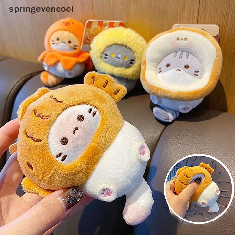 Springevencool ตุ๊กตาแมวพวงกุญแจตุ๊กตาพวงกุญแจรถพวงกุญแจกระเป๋าจี้การ์ตูนแมวหูฟังจี้กระเป๋าอุปกรณ์เสริม Springevencool