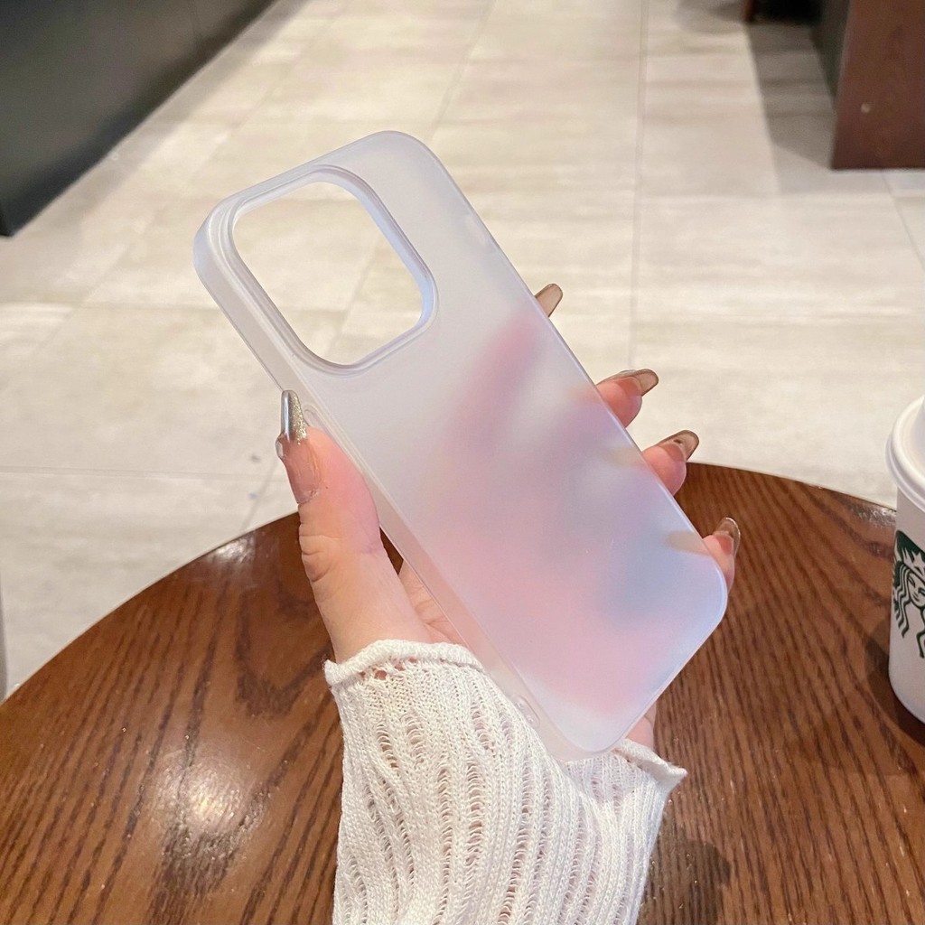 เคสโทรศัพท์กึ่งโปร่งใสที่เหมาะกับผิวเข้ากันได้กับ iPhone 11, 12, 13, 14, 15 Pro Max, 7Plus, 8Plus, 1