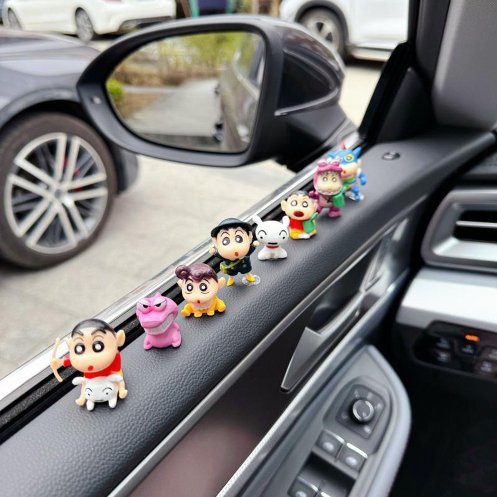8 ชิ้น Creative Variety ตุ๊กตาเครื่องประดับรถคอนโซลกลาง Co-pilot การ์ตูนตกแต่ง - รูปที่ 2