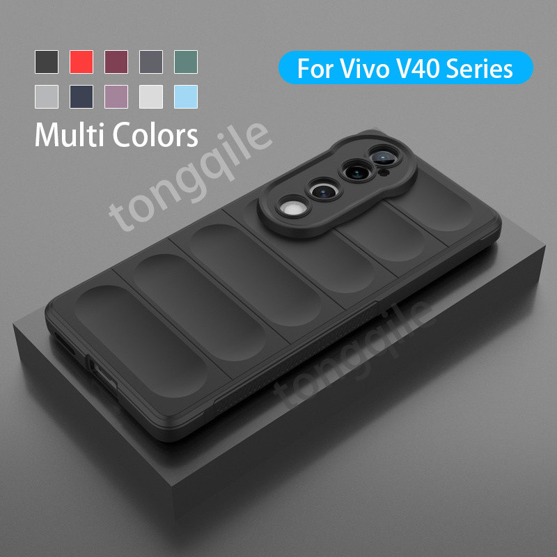 เคสกันกระแทกสําหรับ Vivo V40 Pro V40Pro VivoV40 V 40 5G 2024 ซิลิโคนยืดหยุ่นนุ่ม TPU กันชนฝาครอบโทรศัพท์กลับปลอกเกราะ Anti Drop กล้องป้องกัน