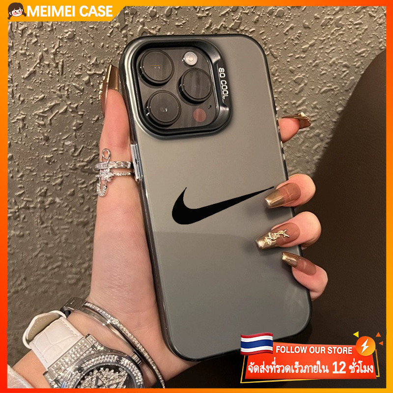 ใช้ได้กับ VIVO Y17 Y20 Y50 Y51 Y30 Y22 Y91 Y21 Y15 Y16 Y02 Y1S V25 แฟชั่น NIKE LOGO IMD กรณีโทรศัพท์กันกระแทกโฮโลแกรม