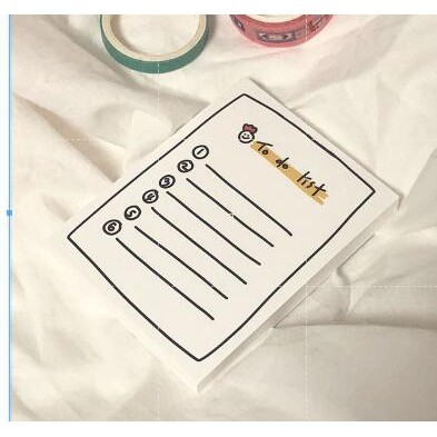 [LC] 100 ชิ้น TO DO LIST กระดาษบันทึกบันทึกโน้ตเหนียว บันทึกสร้างสรรค์ที่ฉีกได้