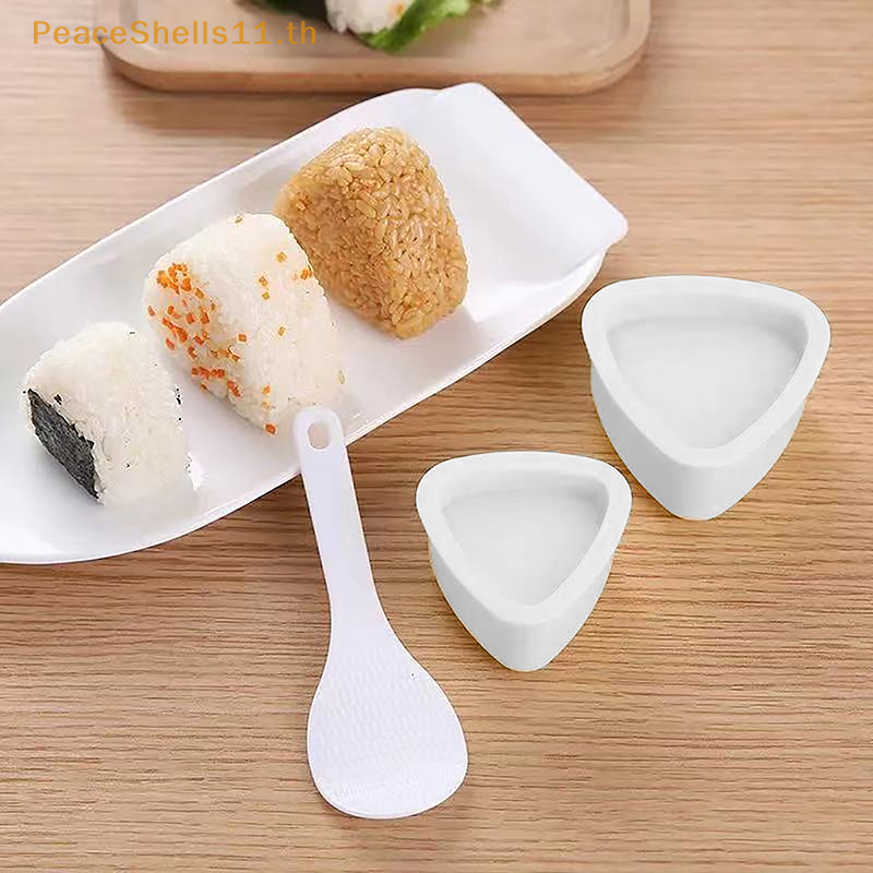 PeaceShells แม่พิมพ์ซูชิเครื่องทําซูชิข้าวอาหารเกรดอาหารกดสามเหลี่ยมเครื่องทําซูชิแม่พิมพ์ Bento อุป