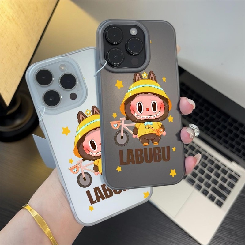 GOOD เคสโทรศัพท์การ์ตูน Matte น้ำแข็ง ฝาครอบโทรศัพท์นุ่ม Iphone15 14 13 12 11 Pro Max X Xr Xs Max 7 8 Plus #056001