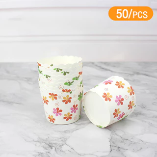 DIY_SWEET【COD】เลือกลายได้ !! ถ้วยคัพเค้กปาเนทโทนเข้าอบได้ ถ้วยกระดาษ（ราคาถูกสุด ๆ ）50 ชิ้น