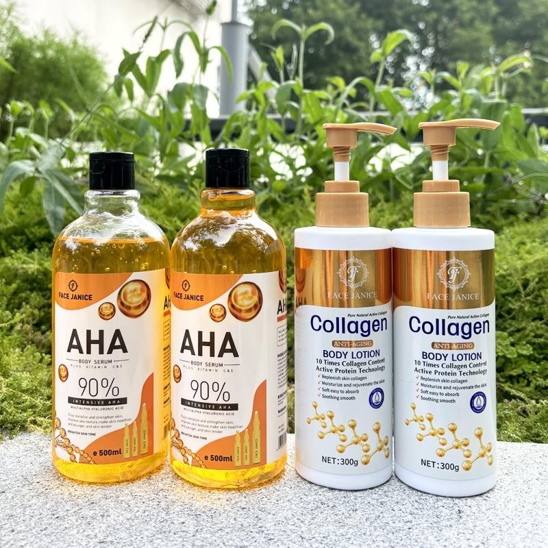 AHA body essenceโลชั่นบำรุงผิวคอลลาเจนใช้ได้ทั้งตัวเพื่อความขาวกระจ่างใส ซ่อมแซมและให้ความชุ่มชื้น