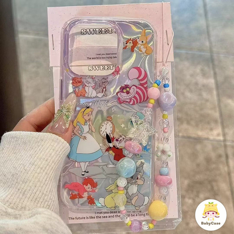 การ์ตูนน่ารักๆ เจ้าหญิงอลิซ คู่หู ระลอกคลื่นความ เคส IPhone 16 11 13 12 14 15 Pro Max 8 15 14 7 6 Plus XS XR X Max SE