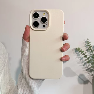 เคสโทรศัพท์หนังสําหรับiPhone 17 Pro Max 16 13 11 15 14 12 17 Air 17Promax 16PromaxสีลูกกวาดกันกระแทกMatte Ultra Thinฝาครอบโทรศัพท์