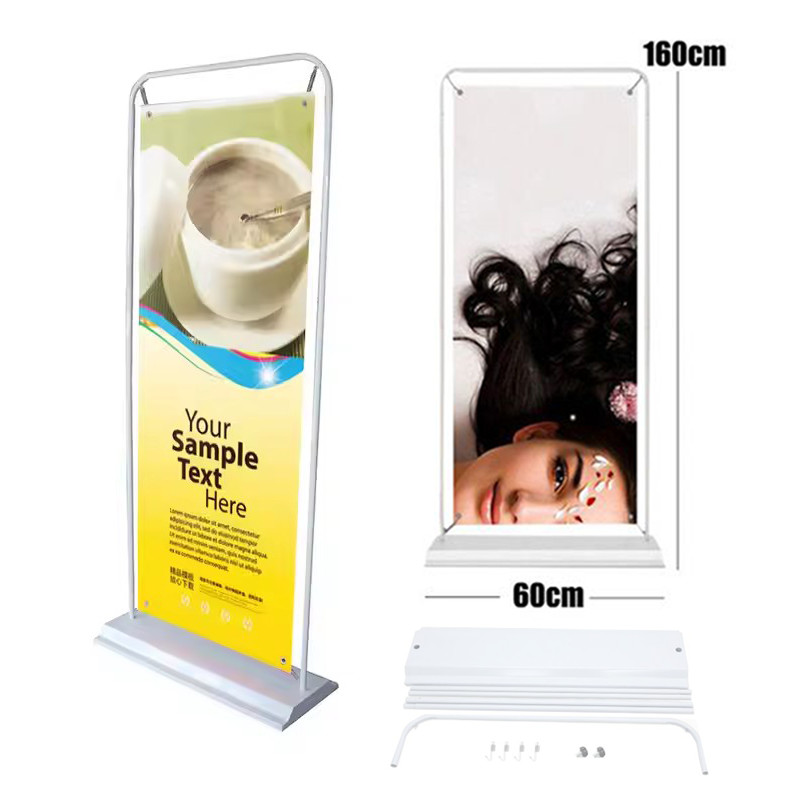 ขาตั้งป้าแบบประตู ขาตั้งป้ายDoorShape ขนาด60*160(ฐานเหล็ก) ขาตั้งรูปแบบประตูเหล็ก  ขาตั้งป้าย ป้ายออกบูท