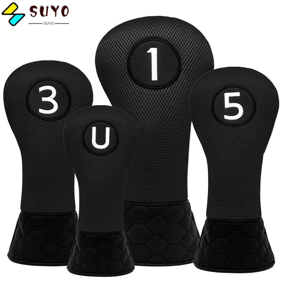 ปลอกป้องกันก้านกด SUYO, ฝาครอบหัวไม้กอล์ฟที่ทนต่อการสึกหรอไนลอน, ขายร้อนป้องกันรอยขีดข่วนล้างทําความสะอาดได้ PU อุปกรณ์กอล์ฟสนามกอล์ฟ