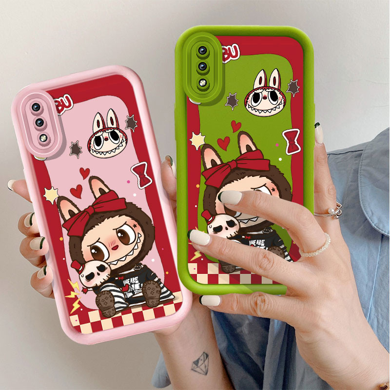 SAMSUNG เคสโทรศัพท์สําหรับsamsung Galaxy A02 M02 A02S M02S A03 Core A04 A05 A10 M10 A10S A11 M11 A12 LABUBUการ์ตูนแนวโน้มยี่ห้อLove BlushกันกระแทกAnti-drop